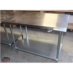 4' EFI S/S COMMERCIAL PREP-TABLE W/ UNDERSHELF