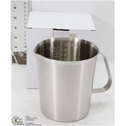 NEW 1000ML STAINLESS STEEL GRADUATED MEASURE CUP