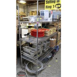 5' COMMERCIAL CHROME-WIRE METRO STORAGE RACK