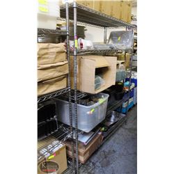 5' COMMERCIAL CHROME-WIRE METRO STORAGE RACK