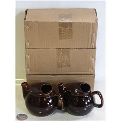 NEW TEAPOT 2 CUP - BROWN - LOT OF 6