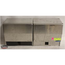 LOT OF 2 STAINLESS HAND TOWEL DISPENSER