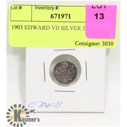 1903 EDWARD VII SILVER 5 CENT