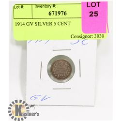 1914 GV SILVER 5 CENT