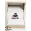 Image 1 : LADIES RAINBOW TOPAZ RING SIZE 7