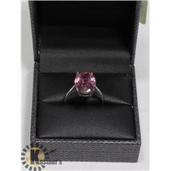 GENUINE PINK SAPPHIRE SOLITAIRE LADIES SIZE 7
