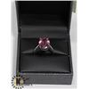 Image 1 : GENUINE PINK SAPPHIRE SOLITAIRE LADIES SIZE 7