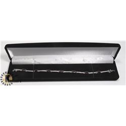 GENUINE GARNET & DIAMOND ACCENT EMERALD CUT