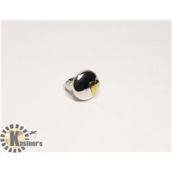 LADIES 2 TONE HEART SILVER 925 RING SIZE 6
