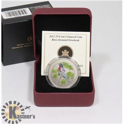 COLOURED COIN ROSE BREASTED GROSBEAK