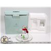 Image 1 : PARTYLITE CRYSTAL SNOWMAN TEALIGHT HOLDER.