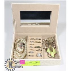 DECORATIVE JEWELLERY BOX WITH CONTENTS