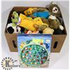 Image 1 : BOX OF ASSORTED VINTAGE KIDS TOYS