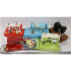 LOT OF 5 VINTAGE MINIATURE SEWING MACHINES