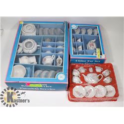 LOT OF 3 VINTAGE KIDS CHINA TEA SETS.