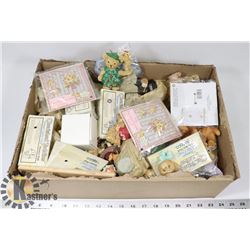 BOX OF ASSORTED COLLECTOR BEAR ORNAMENTS, FIGURES,
