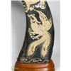 Image 2 : LARGE ASIAN HAND CARVED WATER BUFFALO HORN