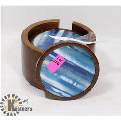 BLUE STONE COASTER SET