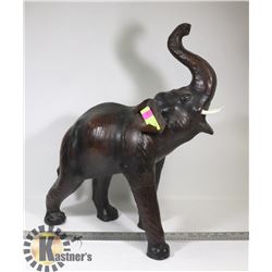 EXTRA LARGE LEATHER ELEPHANT ORNAMENT