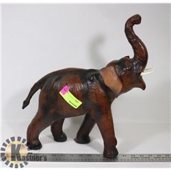 LARGE LEATHER ELEPHANT ORNAMENT