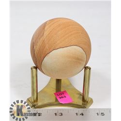 SANDSTONE GLOBE WITH STAND