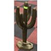 Image 1 : BRASS CACTUS WITH ROAD RUNNER 29" TALL