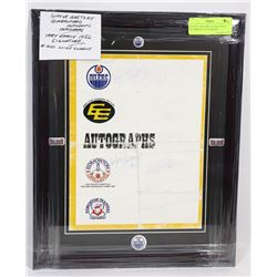 WAYNE GRETZKY GUARANTEED AUTHENTIC AUTOGRAPH