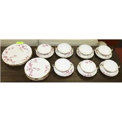 40PC  ADDERLEY "CHINESE BLOSSOM" FINE BONE CHINA