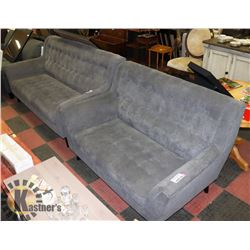 GREY FABRIC 79" SOFA WITH 61" LOVE SEAT.