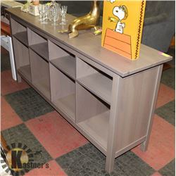 LARGE CUBED SHELF, 61.5"X15.5"X29".