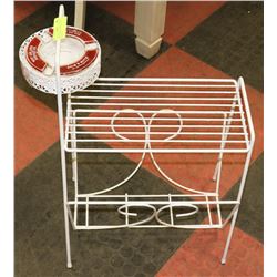VINTAGE MAGAZINE RACK WITH ASHTRAY