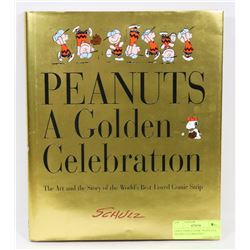 LARGE HARD COVER " PEANUTS A GOLDEN CELEBRATION "