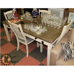 2 TONE KITCHEN TABLE (40"X72"X31") WITH 4 SIDE