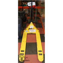 YELLOW PALLET JACK ONE YEAR OLD 5500LBS