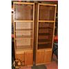 Image 1 : PAIR OF OAK FRONT ENTERTAINMNET CABINETS