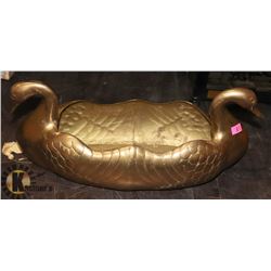 BRASS DUCK PLANTER