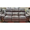 Image 3 : NEW BROWN LEATHERETTE RECLINING 3 PC 86"
