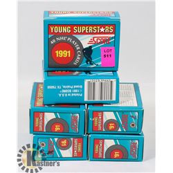 6 BOXES OF SCORE 1991 1-40 YOUNG SUPERSTARS NHL