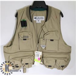 COLUMBIA SPORTSWEAR FLY FISHING VEST XL NEW
