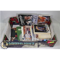 BOX OF ASSORTED SPORTS MEMORABILIA INCL WAYNE