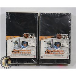 2 BOXES WITH UNOPENED PACKS OF 1992/93 PRO SET