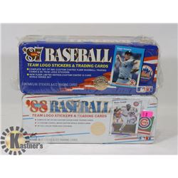 2 UNOPENED TINS OF 1987 AND 1988 FLEER BASEBALL