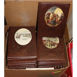 VINTAGE LEATHER BOUND PICTURE BOOKS FROM TIME