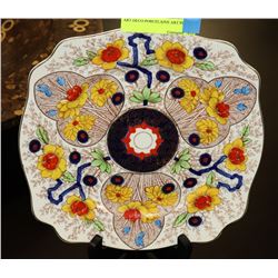 ART DECO PORCELAIN ART PLATE, 9"H.