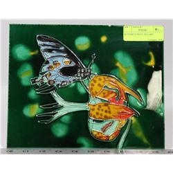 BUTTERFLY WALL TILE ART, 10"X8"
