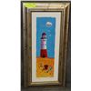 Image 1 : "SUNNY SANDS" SIGNED LIGHT HOUSE WALL ART