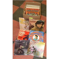 BOX OF LPS RECORDS INCL TROOPER, PAT BENATAR,