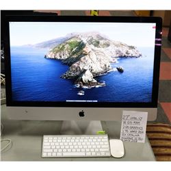 27" APPLE IMAC SLIM MODEL iNTEL i7/16GB RAM/1TB HDD/CATALINA & WIN 10 PRO
