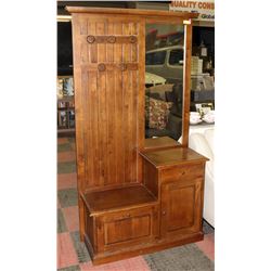 SOLID WOOD ENTRYWAY STORAGE TREE 40"X16"X75".