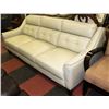 Image 1 : OFF WHITE LEATHERETTE 87" SOFA.